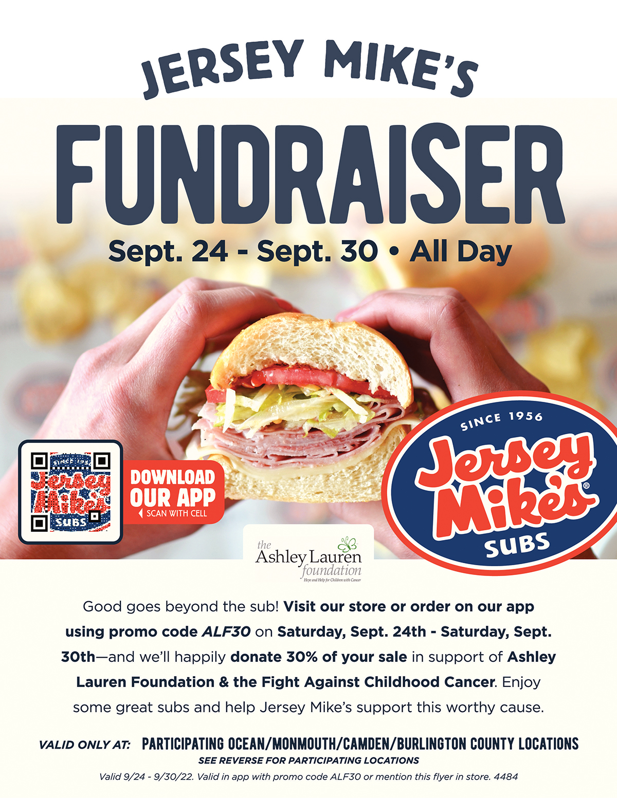 Jersey Mike’s Fundraiser The Ashley Lauren Foundation